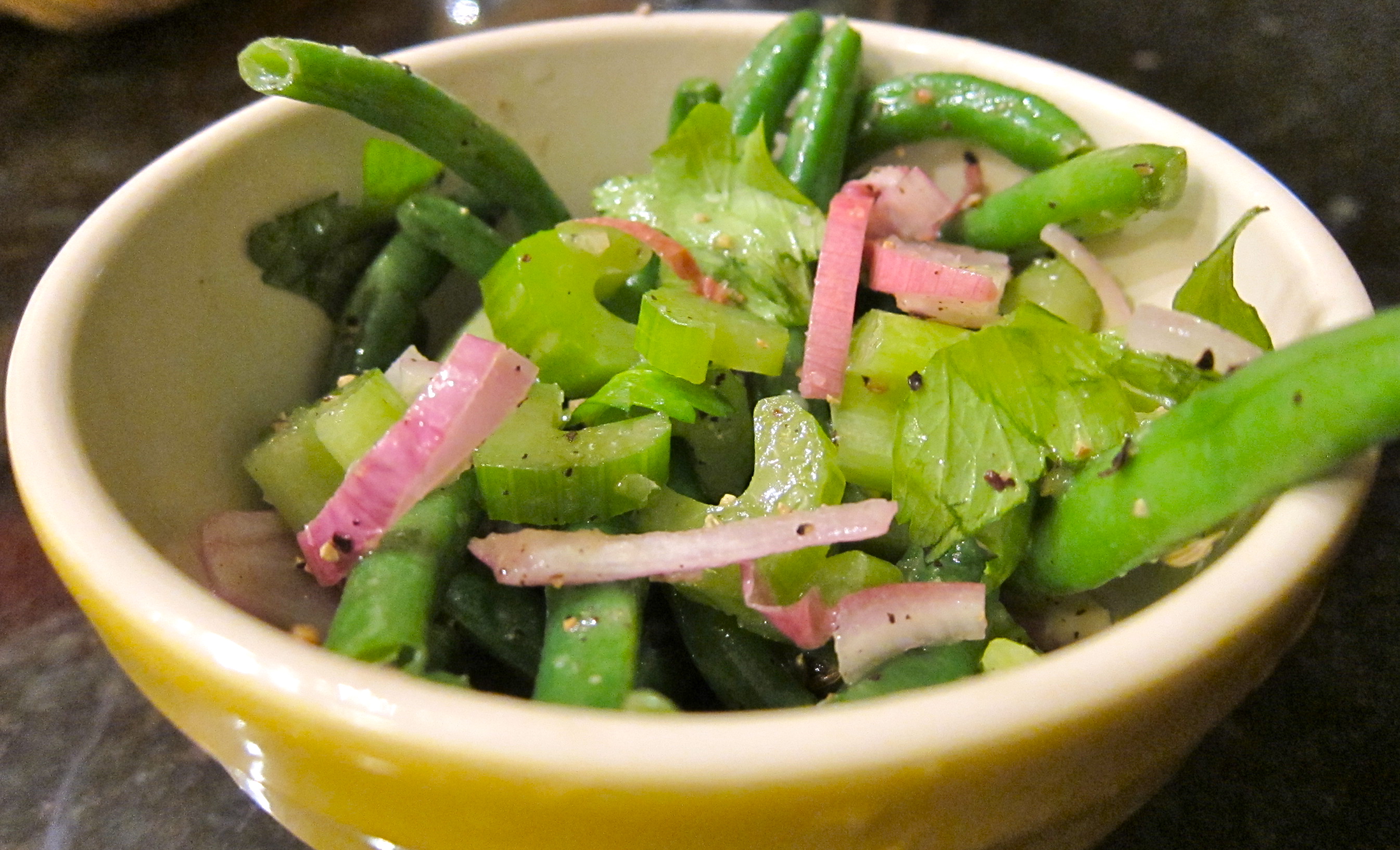 Simple Summer Salad {Green Bean & Celery Salad}
